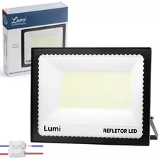 Refletor Super Ultra Led Holofote Mini 500w Bivolt Prova D'água Branco Frio Lumi 1ª Linha