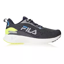 Tênis Masculino Racer Brave Run Fila Cor Marinho Coronet Blue Limão Desenho Do Tecido Liso Tamanho 40