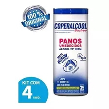 Kit 4 Panos Umedecidos Coperalcool Bacfree 70°