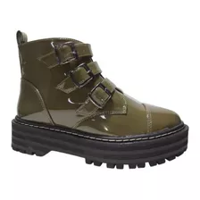 Coturno My Shoes Verniz Army L853050001 