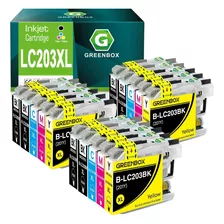 Greenbox Cartucho De Tinta Compatible Con Brother Lc203 Lc2.