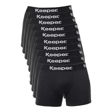 Kit 10 Cuecas Boxer Microfibra Masculina Keeper Básica Box