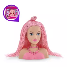 Boneca Barbie Busto Com 4 Acessórios Para Pentear - Pupee