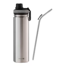 Garrafa Térmica Kouda 660ml Aço Inox 20h Frio 8h Quente Cor Prata (inox)