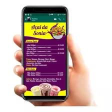 Cardapio Digital Online Com Qr Code - Açai / Açaiteria