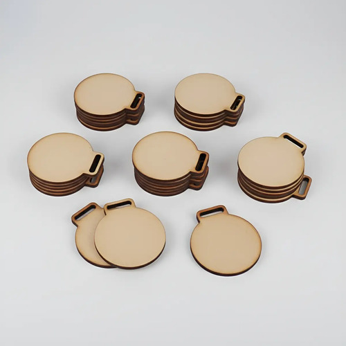 Medalla Para Armar En Mdf 5cm Circulo X50 Unidades Marrón Claro