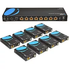 1x8 Hdmi Extender Splitter 4k By Orei Multiple Over Single C