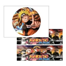 Papel Arroz Naruto + Faixas Laterais - Modelo 33