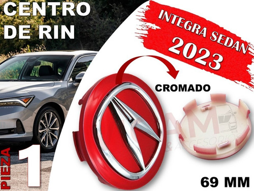 Centro De Rin Acura Integra Sedan 2023 69 Mm (rojo) Foto 2