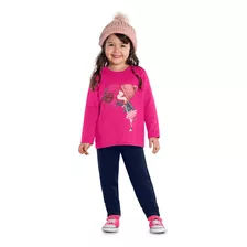 Conjunto Infantil Menina Inverno Blusa E Calça Moletom Kyly 