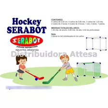 Arco De Hockey En Pvc Con Red 1,30 X 0,80 X0,50 M Serabot