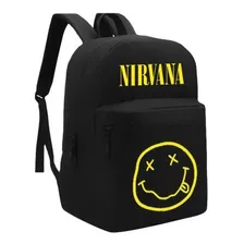 Mochila Escolar Nirvana Banda Rock Bolsa Música