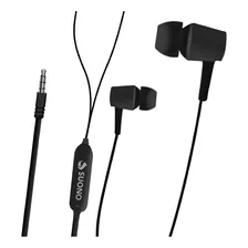 Auricular Negro Con Cable In-ear Suono Deportivo