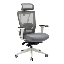 Silla Ejecutiva H1 Mesh Color Gris Estructura Blanca O Negra