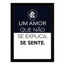 Clube Do Remo, Leão Azul, Amor, Quadro Moldura 33x24cm