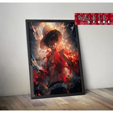 Quadro A4 One Piece Luffy Chapeu De Palha Acetato