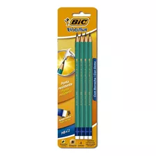 Lápis Com Borracha Preto Hb Bic Evolution Kit 4 Unidades