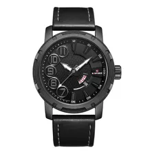 Relógio Masculino Militar Esportivo Naviforce Pulseira Couro