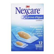 Curativo A Prova D'agua Sortidos 2 Tamanhos Com 12 Nexcare