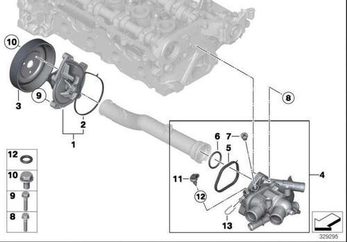 Tubo Termostato Bomba Agua Mini Cooper S Jw Rtr 2011 2015 Foto 5