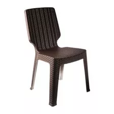 Silla De Exterior Tavarúa De Plástico Marrón