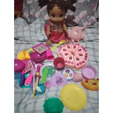 Boneca Baby Alive Com Falas E Panelinhas 