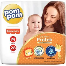 Fralda Pom Pom Derma Protek Jumbo M Com 28 Tiras