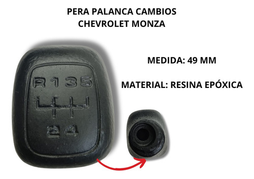 Pomo  Pera  Palanca De Cambios Chevrolet Monza  Foto 2
