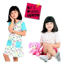 Kit 2 Pijama Infantil Menina Longo Tam 1 Ao 12 Promoção