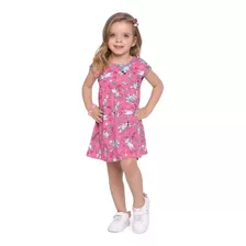 Vestido Feminino Infantil Rosa Fourfun