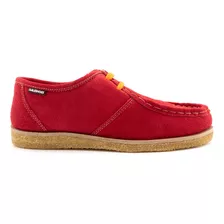 Sapato Feminino Canadian Couro Camurça Vermelho Tomate Crepe