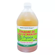 Vinagre De Sidra De Manzana Orgánico Con Cultivo Madre Mother Earth Vinegar 1.89 L Sin Filtrar Sin Gluten Sin Pasteurizas 