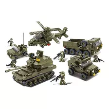 Helicóptero Trasero De Juguete Sluban M38b0208 Blocks Army B