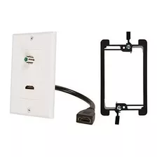 Los Compradores Señalan La Placa De Pared Coaxial De Hdmi P