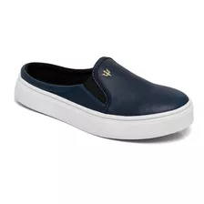 Sapato Feminino Mule Babuche Couro Vegano Slip-on Casual