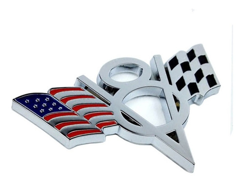 Emblema V8 Bandera Pickup Ford F-150 Chevrolet Corvette Foto 2