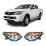 Par Rejilla Facia Mitsubishi L200 2016 2017 2018 C/hoyo