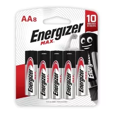 Pilha Alcalina Aa Pequena Energizer Max - Leve 8 Pague 6