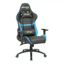 Cadeira Gamer Giratória Benoá Cougar Rz-08 Reclinável Cor Preto/azul