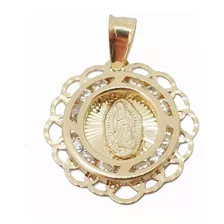 Amor Eterno - Medalla Virgen Flor Oro Sólido + Cadena Regalo