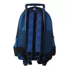 Mochila Escolar Avengers Con Ruedas Lonchera Estuche Color Azul