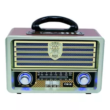 Radio Vintage Retro Recargable Am/fm Usb Bluetooth Sd
