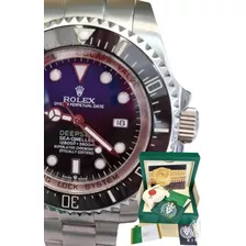 Relógio Rolex Deepsea 44mm Azul Degrade Base Eta 3035 Caixa