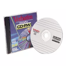 Verbatim 91663 Cdrw 650 Mb 4x Individual Con Estuche Joya De