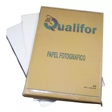 20 Folhas Papel Foto 220g - A3 Glossy (brilho) Dupla Face Cor Branco