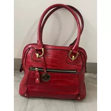 Cartera De Cuero Roja Importada, Marca London Fog 