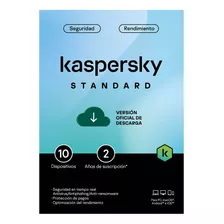 Kaspersky Standard 10 Dispositivos 2 Años (antivirus)