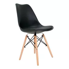 Cadeira De Jantar Eames Calafate Preta Cor Preto