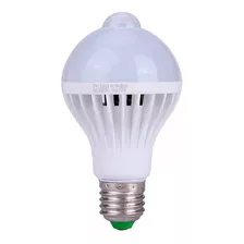 10 Lampada Bulbo Led C/sensor De Presenca 7w Branco Bivolt