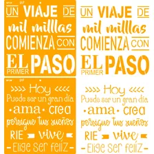 Stencil Plantilla Frases 30x30cm 2 Diseños Deco Stencils F03